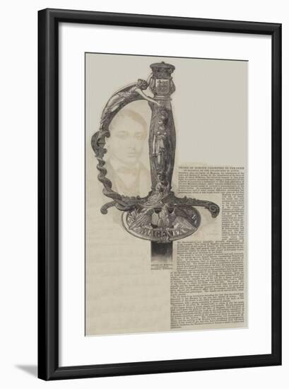 Sword of Honour Presented to the Duke of Magenta by the Inhabitants of Autun-null-Framed Giclee Print