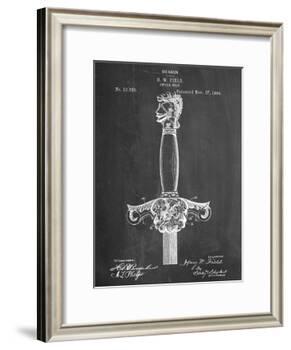 Sword Patent Hilt Patent-null-Framed Art Print