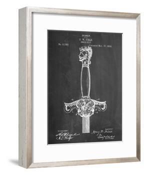 Sword Patent Hilt Patent-null-Framed Art Print