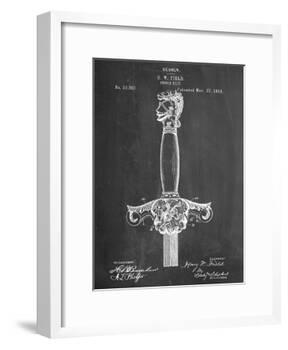 Sword Patent Hilt Patent-null-Framed Art Print