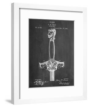Sword Patent Hilt Patent-null-Framed Art Print