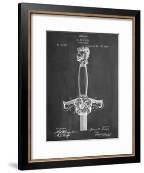 Sword Patent Hilt Patent-null-Framed Art Print
