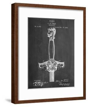 Sword Patent Hilt Patent-null-Framed Art Print