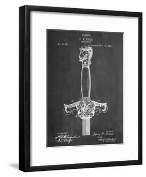 Sword Patent Hilt Patent-null-Framed Art Print