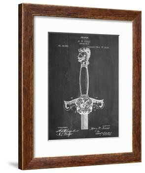 Sword Patent Hilt Patent-null-Framed Art Print