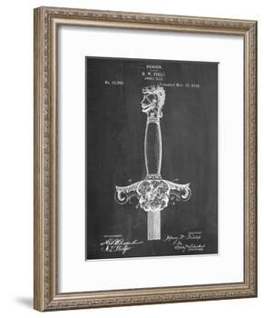 Sword Patent Hilt Patent-null-Framed Art Print