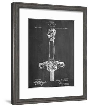 Sword Patent Hilt Patent-null-Framed Art Print