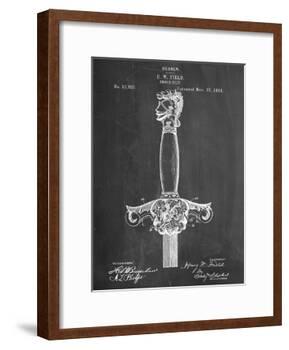 Sword Patent Hilt Patent-null-Framed Art Print
