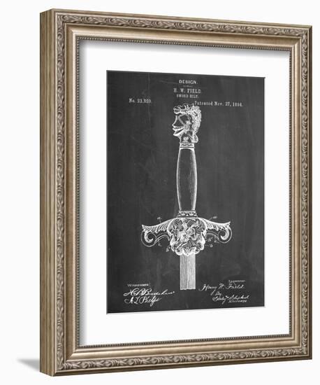 Sword Patent Hilt Patent-null-Framed Art Print