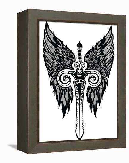 Sword-worksart-Framed Stretched Canvas