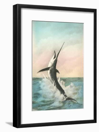 Swordfish on the Line-null-Framed Art Print