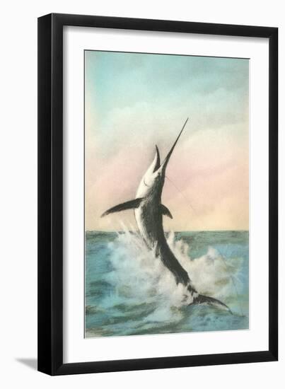 Swordfish on the Line-null-Framed Art Print