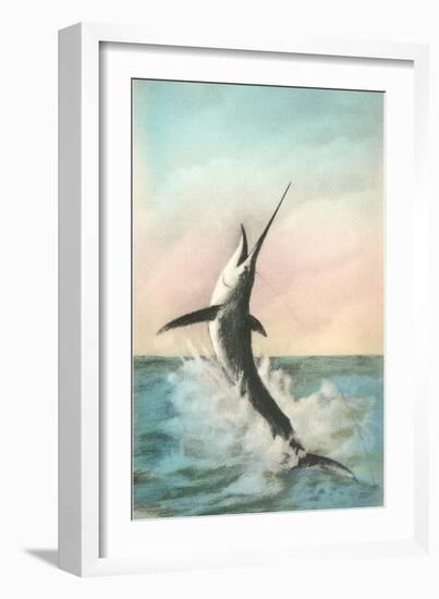 Swordfish on the Line-null-Framed Art Print