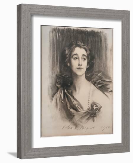 Sybil Sassoon, 1912 (Charcoal)-John Singer Sargent-Framed Giclee Print