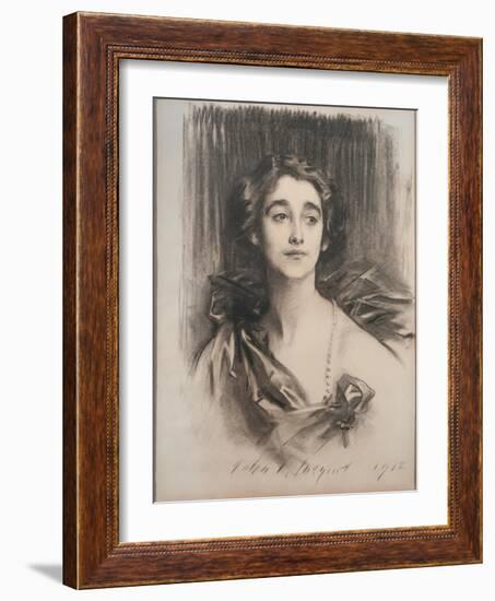 Sybil Sassoon, 1912 (Charcoal)-John Singer Sargent-Framed Giclee Print