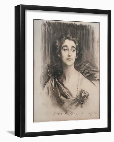 Sybil Sassoon, 1912 (Charcoal)-John Singer Sargent-Framed Giclee Print