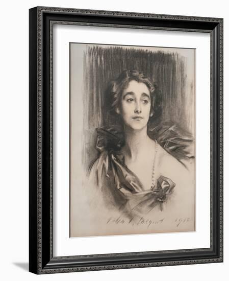 Sybil Sassoon, 1912 (Charcoal)-John Singer Sargent-Framed Giclee Print