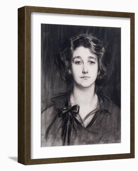 Sybil Sassoon (Charcoal on Paper)-John Singer Sargent-Framed Giclee Print