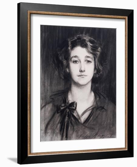 Sybil Sassoon (Charcoal on Paper)-John Singer Sargent-Framed Giclee Print