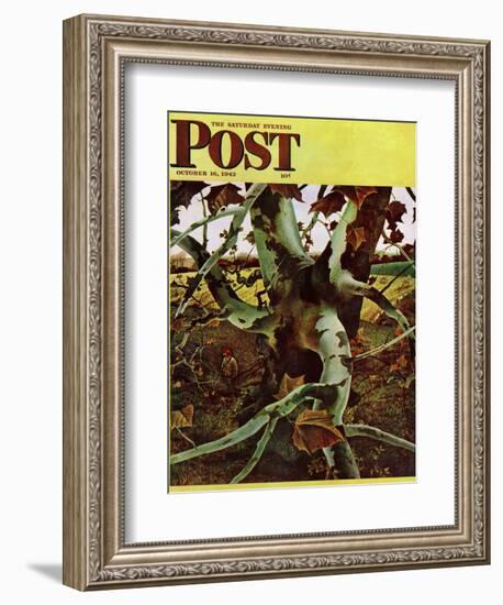 "Sycamore Tree and Hunter," Saturday Evening Post Cover, October 16, 1943-Andrew Wyeth-Framed Giclee Print