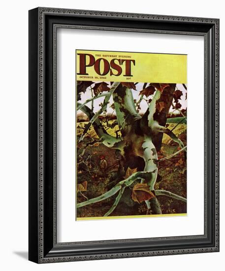 "Sycamore Tree and Hunter," Saturday Evening Post Cover, October 16, 1943-Andrew Wyeth-Framed Giclee Print