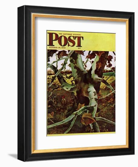 "Sycamore Tree and Hunter," Saturday Evening Post Cover, October 16, 1943-Andrew Wyeth-Framed Giclee Print