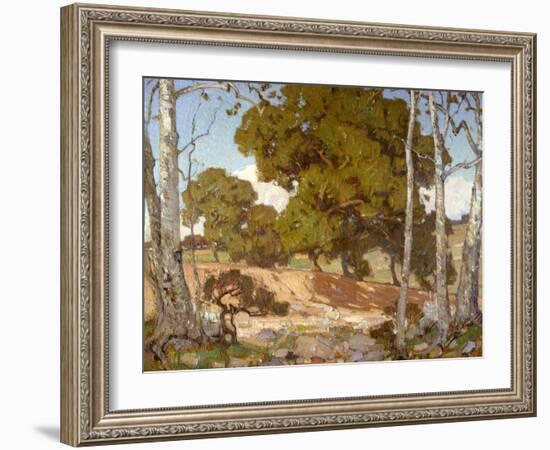 Sycamores and Oaks-William Wendt-Framed Art Print