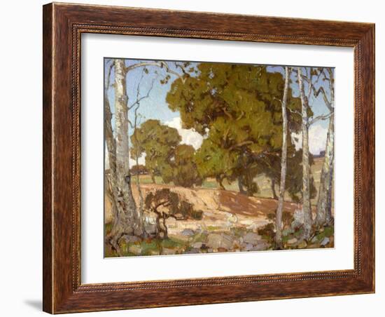 Sycamores and Oaks-William Wendt-Framed Art Print