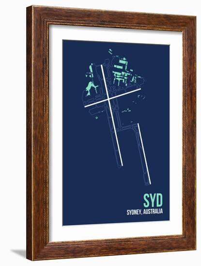 SYD Airport Layout-08 Left-Framed Giclee Print