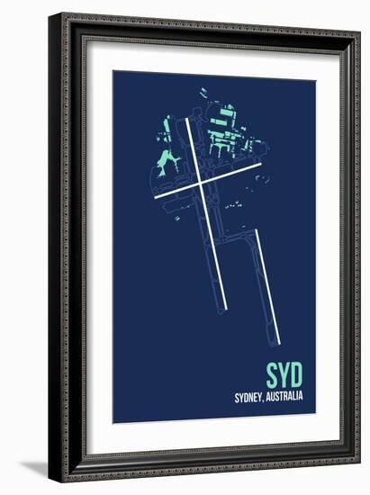 SYD Airport Layout-08 Left-Framed Giclee Print