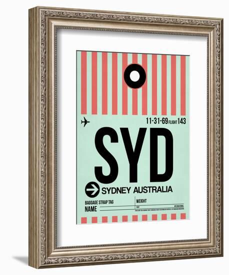 SYD Sydney Luggage Tag 1-NaxArt-Framed Art Print