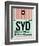 SYD Sydney Luggage Tag 1-NaxArt-Framed Art Print