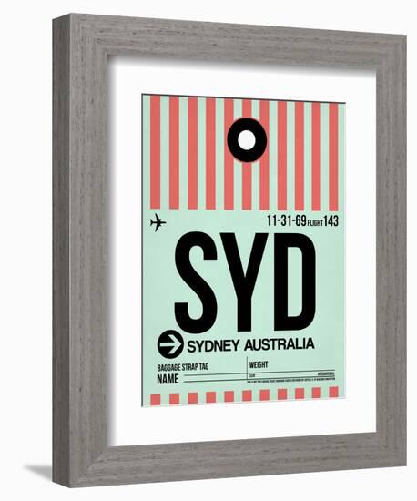 SYD Sydney Luggage Tag 1-NaxArt-Framed Art Print