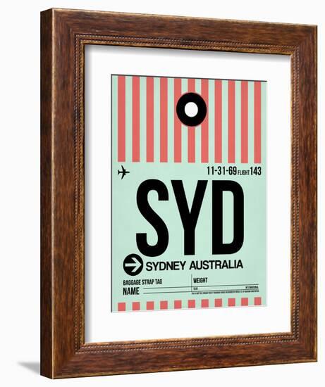 SYD Sydney Luggage Tag 1-NaxArt-Framed Art Print