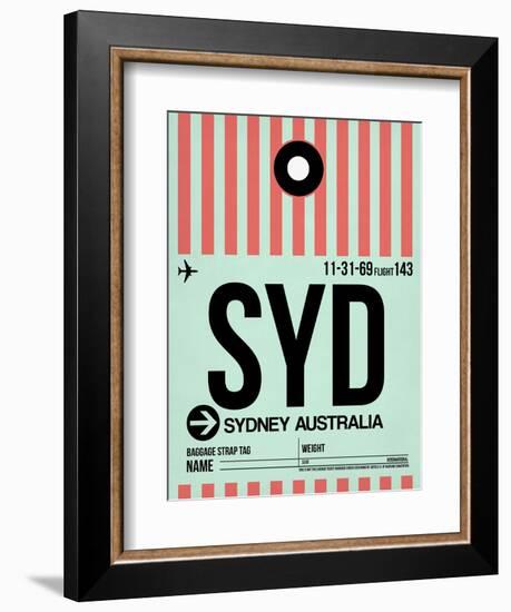 SYD Sydney Luggage Tag 1-NaxArt-Framed Art Print