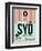 SYD Sydney Luggage Tag 1-NaxArt-Framed Art Print