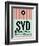 SYD Sydney Luggage Tag 1-NaxArt-Framed Art Print