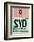 SYD Sydney Luggage Tag 1-NaxArt-Framed Art Print