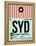 SYD Sydney Luggage Tag 1-NaxArt-Framed Stretched Canvas