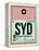 SYD Sydney Luggage Tag 1-NaxArt-Framed Stretched Canvas