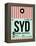 SYD Sydney Luggage Tag 1-NaxArt-Framed Stretched Canvas