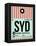 SYD Sydney Luggage Tag 1-NaxArt-Framed Stretched Canvas