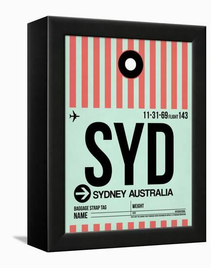 SYD Sydney Luggage Tag 1-NaxArt-Framed Stretched Canvas