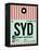 SYD Sydney Luggage Tag 1-NaxArt-Framed Stretched Canvas