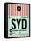 SYD Sydney Luggage Tag 1-NaxArt-Framed Stretched Canvas