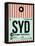 SYD Sydney Luggage Tag 1-NaxArt-Framed Stretched Canvas