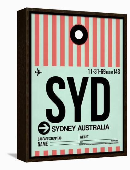 SYD Sydney Luggage Tag 1-NaxArt-Framed Stretched Canvas