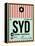 SYD Sydney Luggage Tag 1-NaxArt-Framed Stretched Canvas