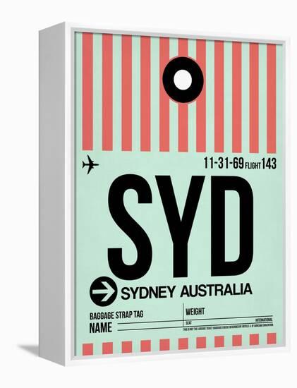 SYD Sydney Luggage Tag 1-NaxArt-Framed Stretched Canvas