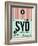 SYD Sydney Luggage Tag 1-NaxArt-Framed Art Print